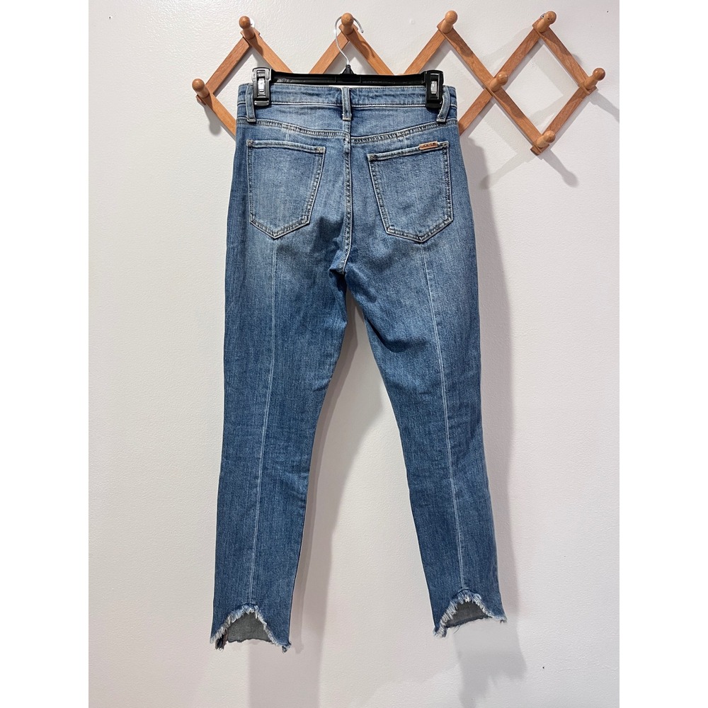 Joes Jeans The Charlie High Rise Skinny Ankle Jeans Blue Denim Frayed Hem Sz 24 - Picture 4 of 9